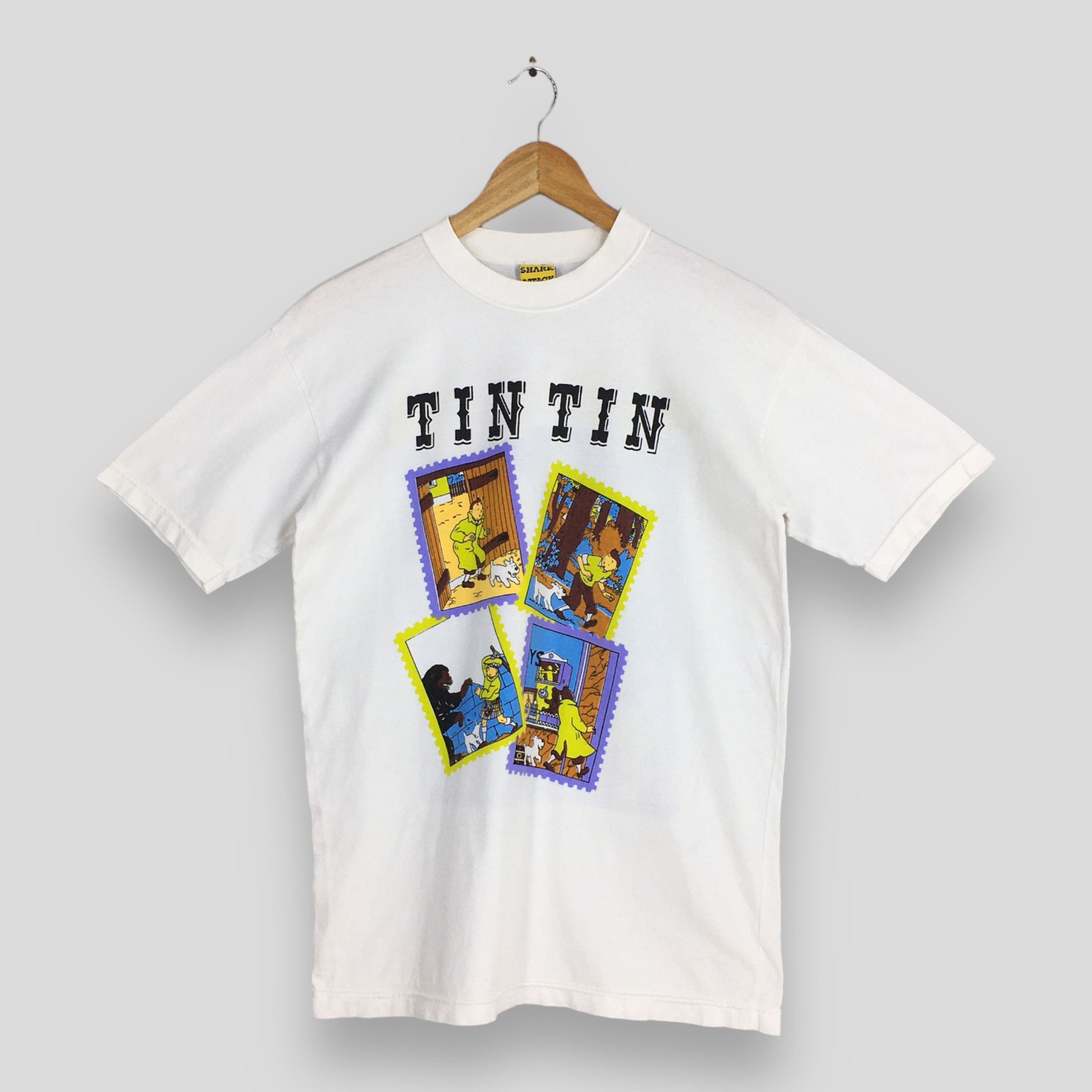Peanuts X Vintage Vintage 90 S The Adventures Of Tintin And Snowy Cartoon Tee Hoodie, Sweatshirt | PodTeesHub.com