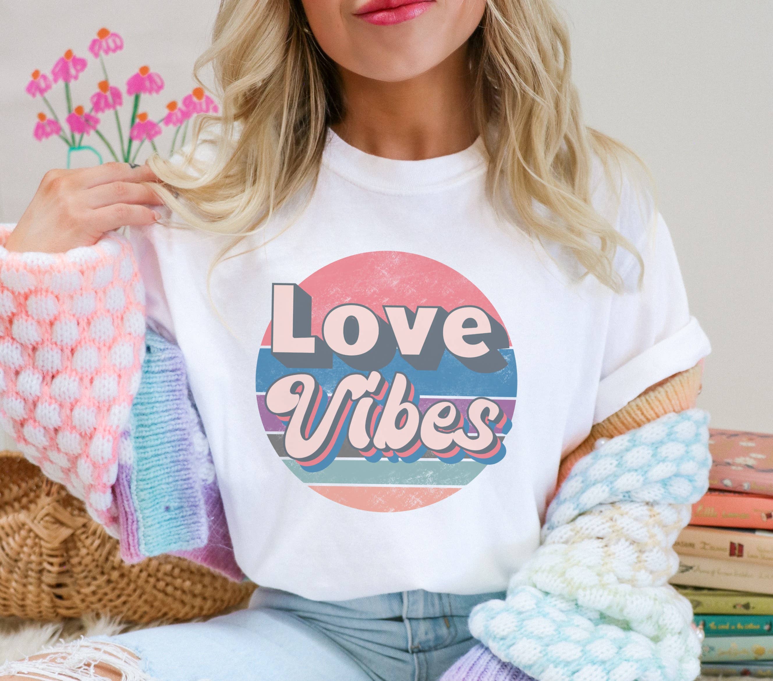 Love Vibes Tee | Valentines Day Graphic Tee Hoodie, Sweatshirt | PodTeesHub.com