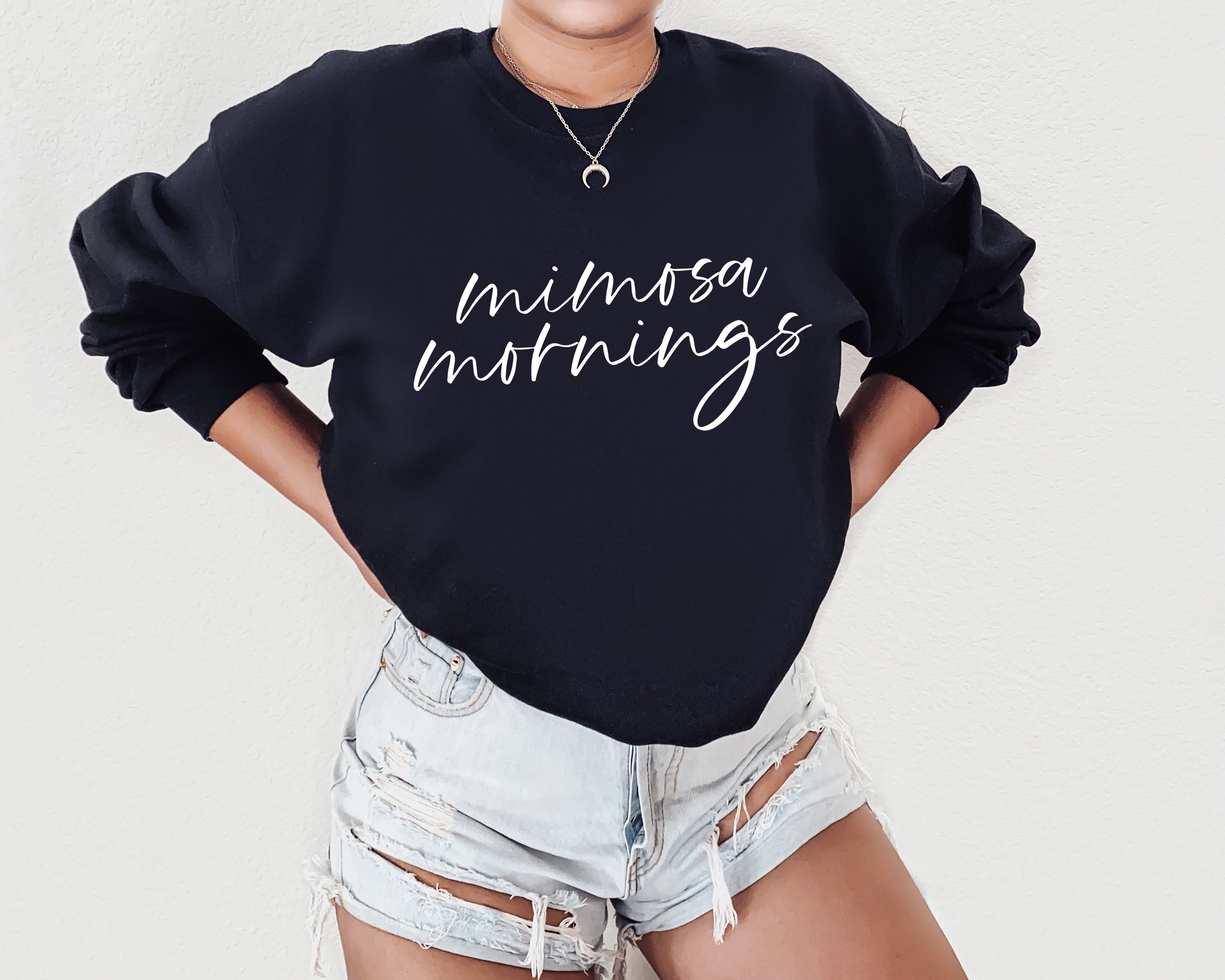 Mimosa Morning, Mimosa Sweatshirt, Trendy Brunch Apparel T-Shirts, Hoodie | PodTeesHub.com