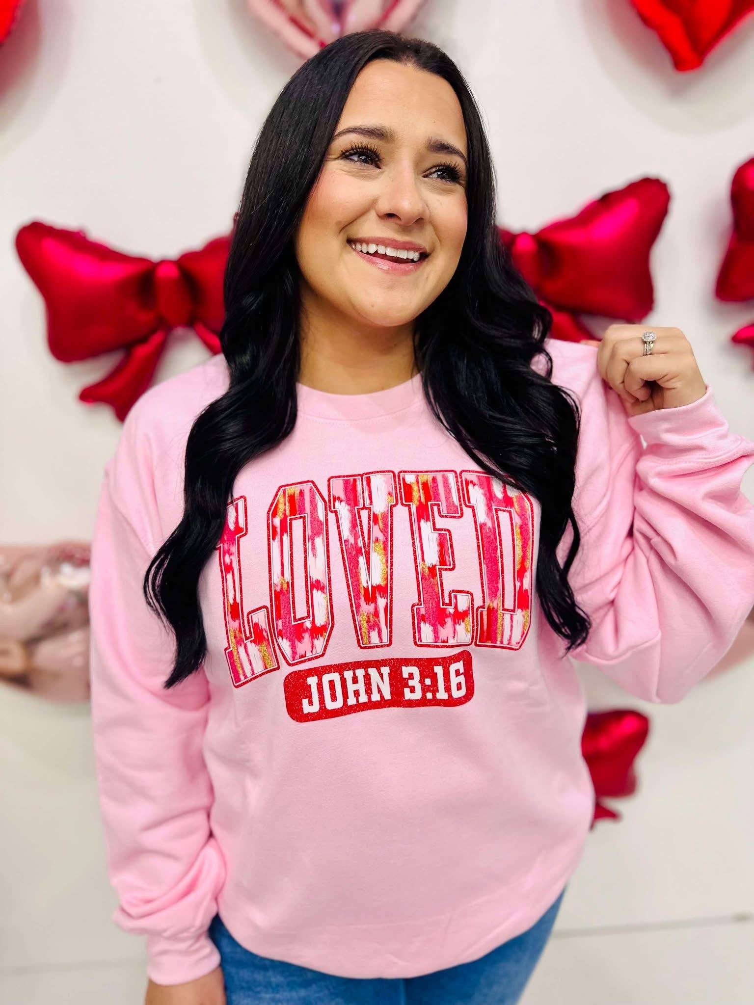 Loved Brush Stroke Bible Verse Dtf Sweatshirt T-Shirts, Hoodie | PodTeesHub.com