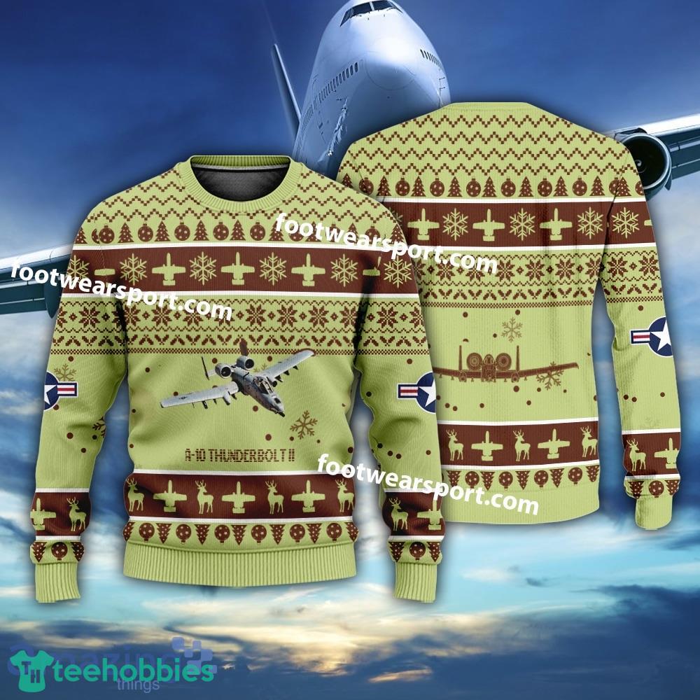 Aircraft A-10 Thunderbolt II A10 US Air Force Christmas Sweater For Men Women