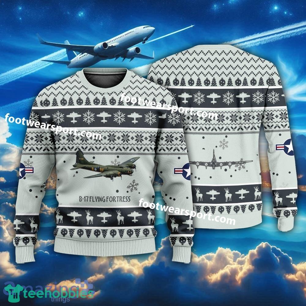 Aircraft B-17 Flying Fortress B17 US Army Christmas 3D Sweater Gift For Adult