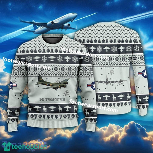 Aircraft B-17 Flying Fortress B17 US Army Christmas 3D Sweater Gift For Adult