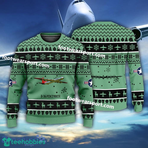 Aircraft B-36 Peacemaker B36 US Air Force Christmas Sweater For Men Women