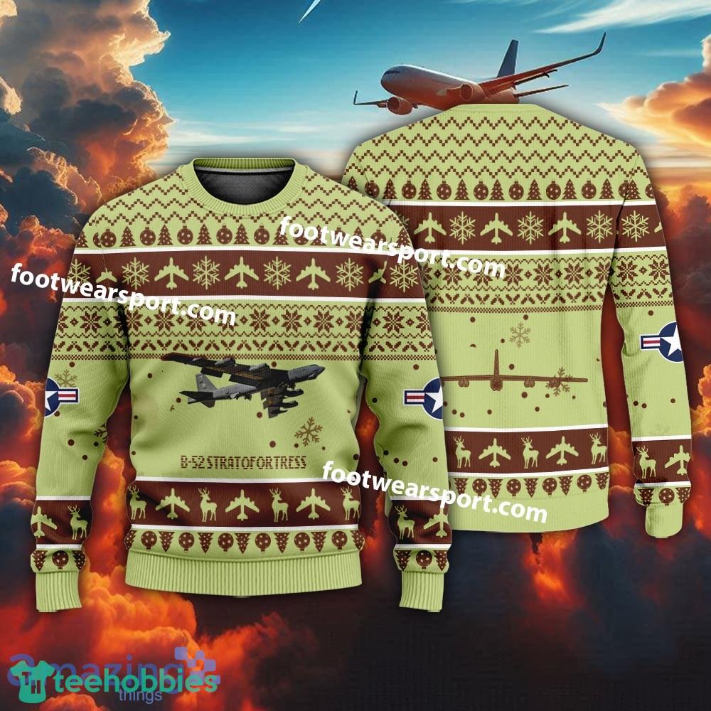 Aircraft B-52 Stratofortress B52 US Air Force Christmas Sweater AOP Gift Holidays