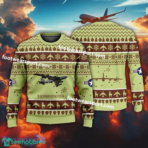 Aircraft B-52 Stratofortress B52 US Air Force Christmas Sweater AOP Gift Holidays