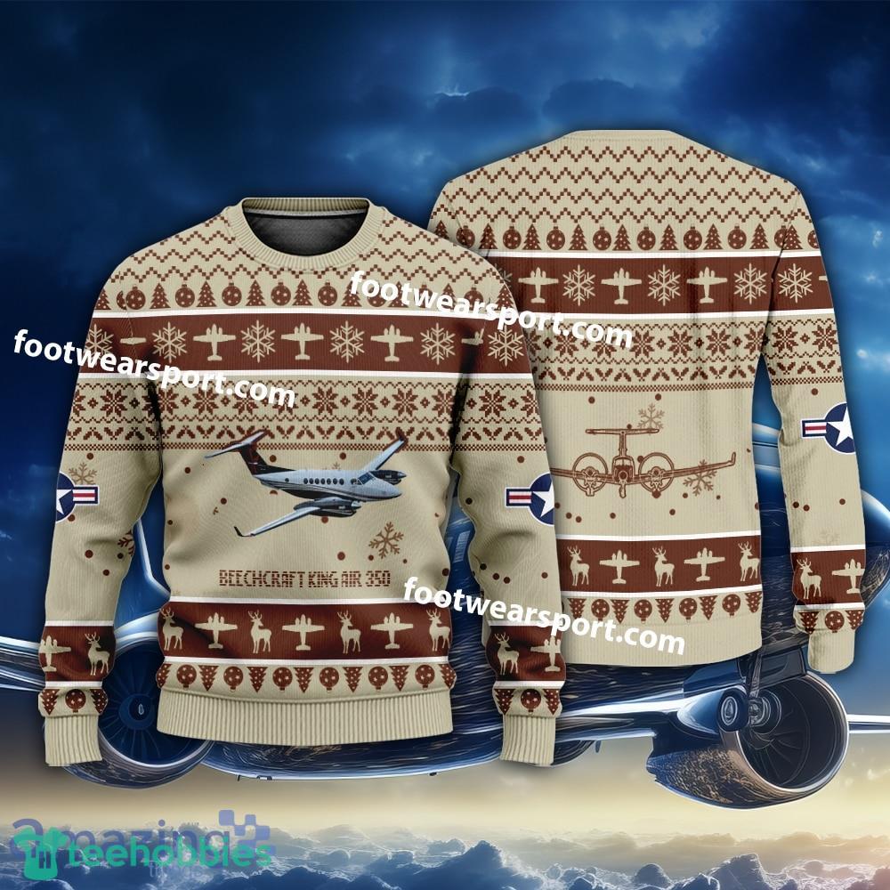 Aircraft Beechcraft King Air 350 US Air Force Christmas 3D Sweater Gift For Adult
