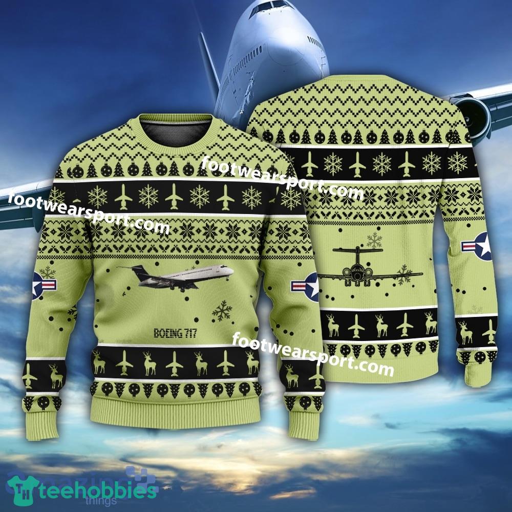Aircraft Boeing 717 Christmas 3D Sweater Gift For Adult