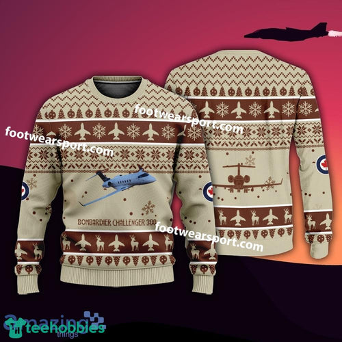 Aircraft Bombardier Challenger 300 Christmas Sweater For Men Women