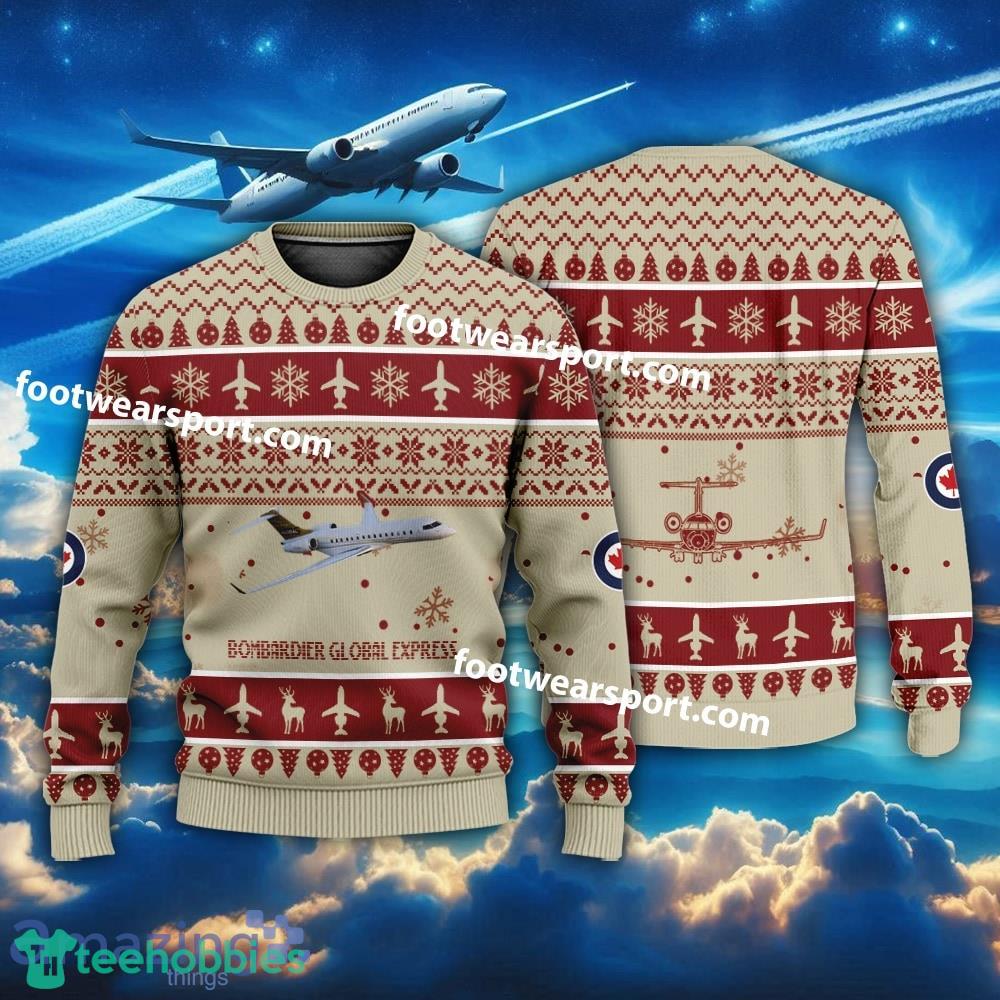 Aircraft Bombardier Global Express Xmas 3D Sweater Gift For Adult
