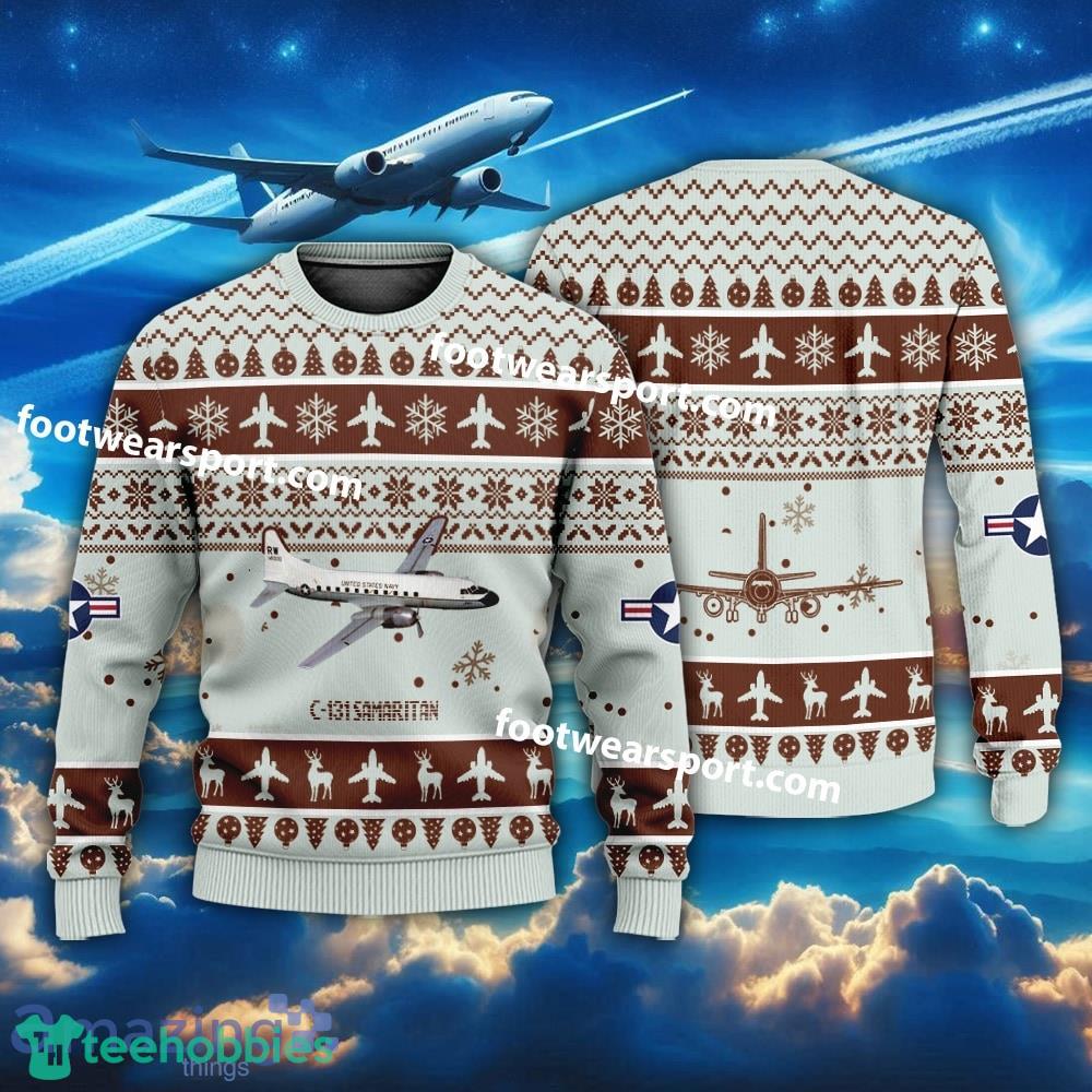 Aircraft C-131 Samaritan C131 US Navy Christmas Sweater Gift Veteran