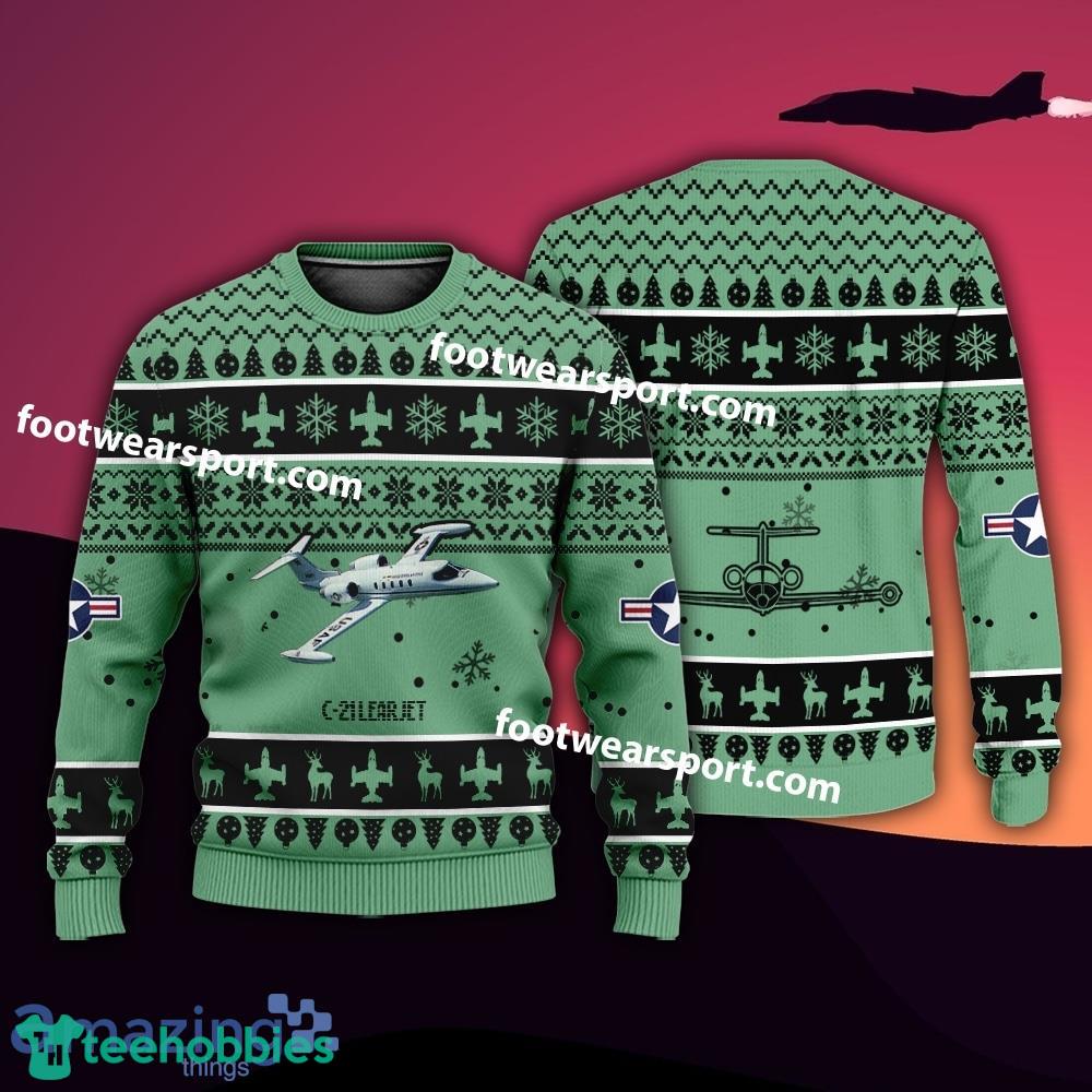 Aircraft C-21 Learjet C21 USAF US Air Force Christmas 3D Sweater Gift For Adult