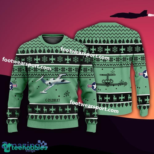 Aircraft C-21 Learjet C21 USAF US Air Force Christmas 3D Sweater Gift For Adult