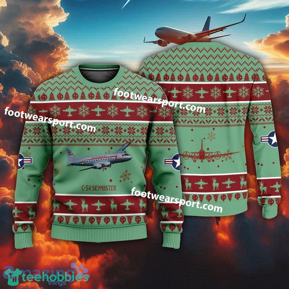 Aircraft C-54 Skymaster C54 US Army Christmas Sweater AOP Gift Holidays
