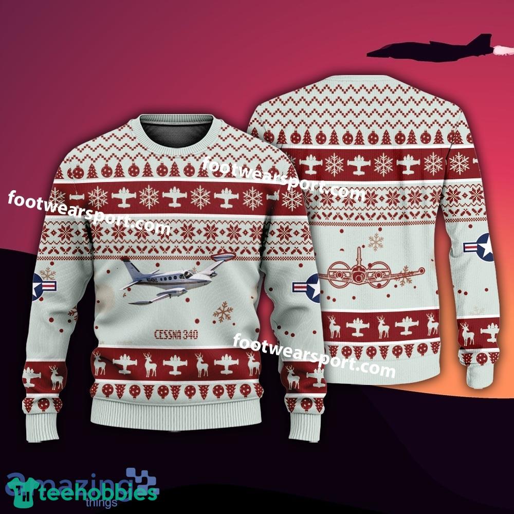 Aircraft Cessna 340 Christmas Sweater AOP Gift Holidays