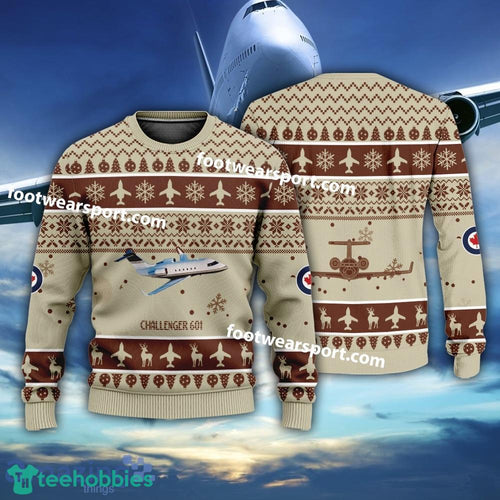 Aircraft Challenger 601 Christmas Sweater AOP Gift Holidays