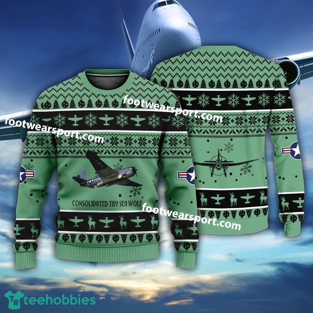 Aircraft Consolidated TBY Sea Wolf US Navy Christmas Sweater Gift Veteran