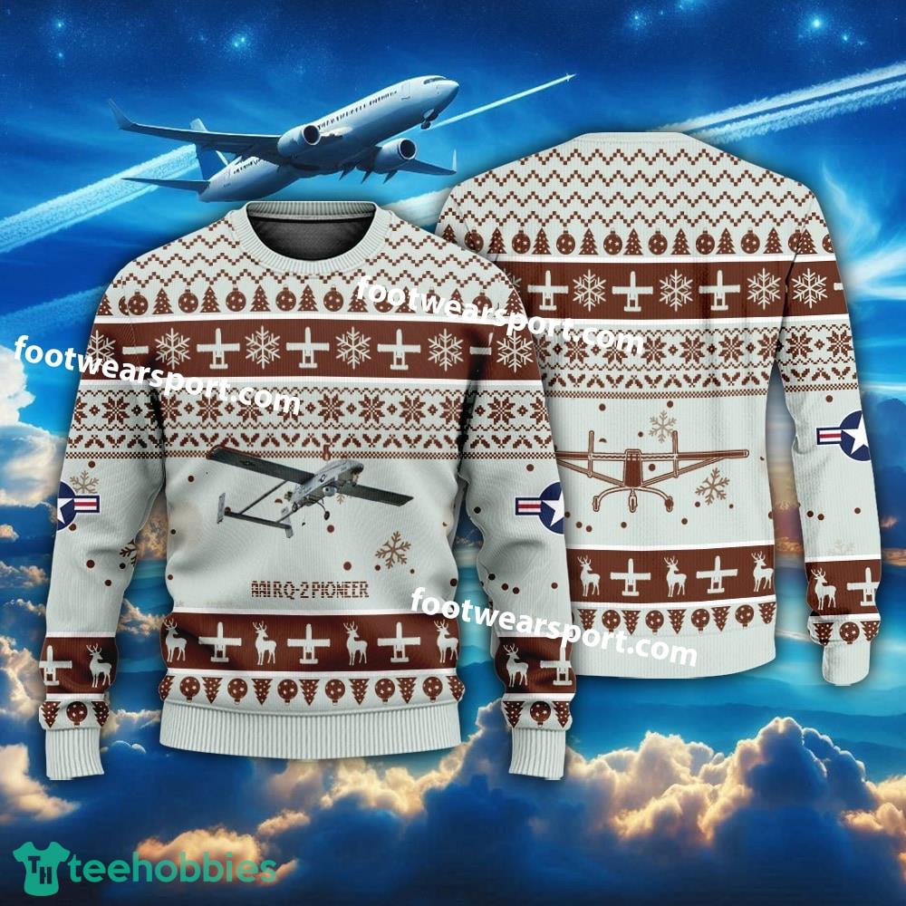 Aircraft Drawing AAI RQ-2 Pioneer RQ2 US Navy Christmas Sweater AOP Gift Holidays