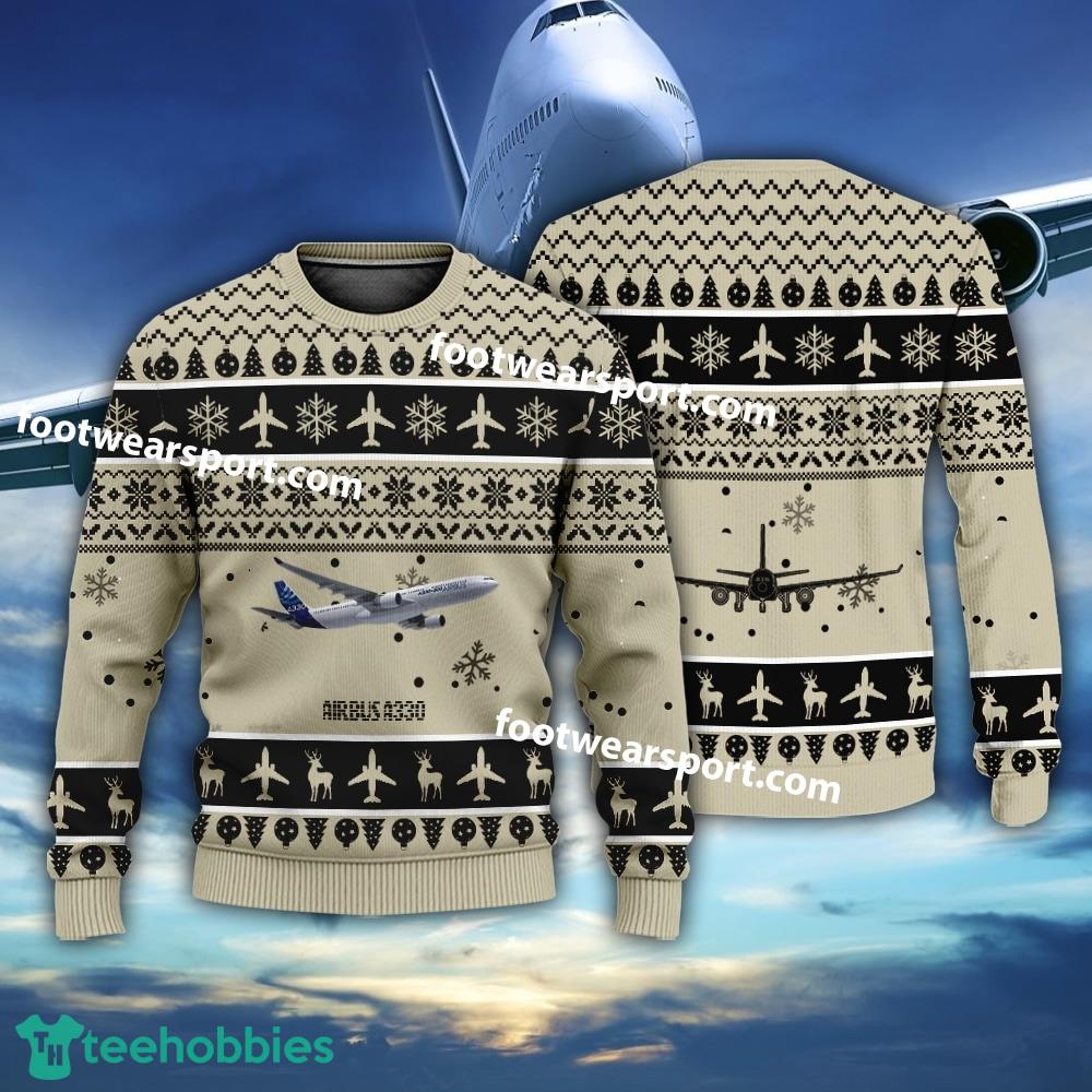 Aircraft Drawing Airbus A330 Christmas Sweater Gift Christmas