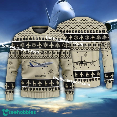Aircraft Drawing Airbus A330 Christmas Sweater Gift Christmas