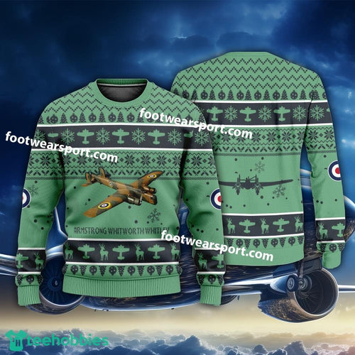 Aircraft Drawing Armstrong Whitworth Whitley Christmas Sweater Gift Veteran