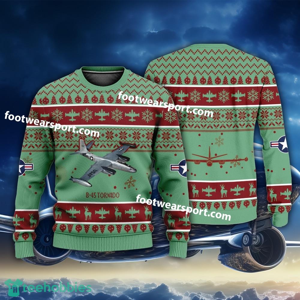 Aircraft Drawing B-45 Tornado B45 US Air Force Christmas Sweater Gift Christmas