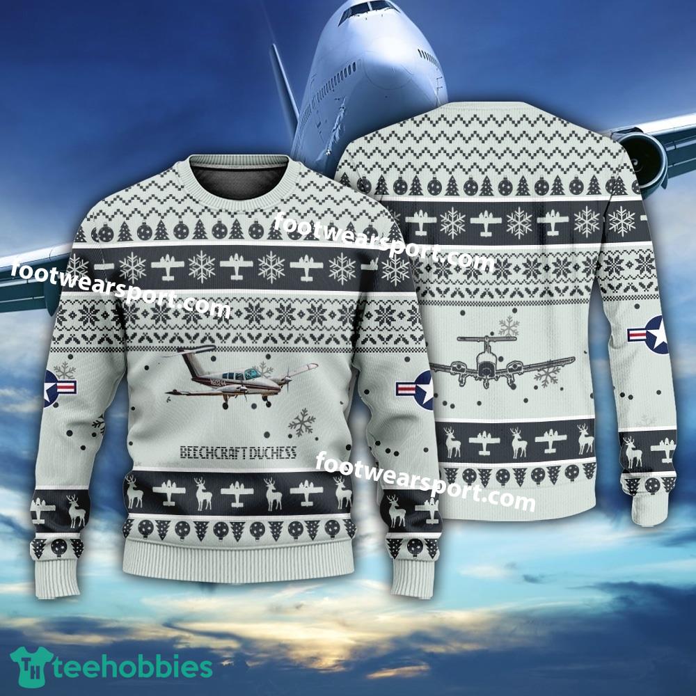 Aircraft Drawing Beechcraft Duchess Christmas 3D Sweater Gift For Adult