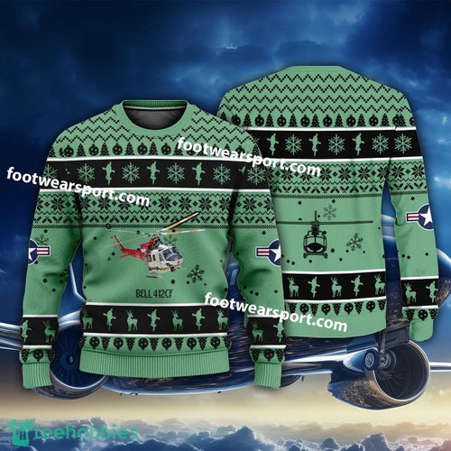 Aircraft Drawing Bell 412CF Christmas Sweater Gift Christmas