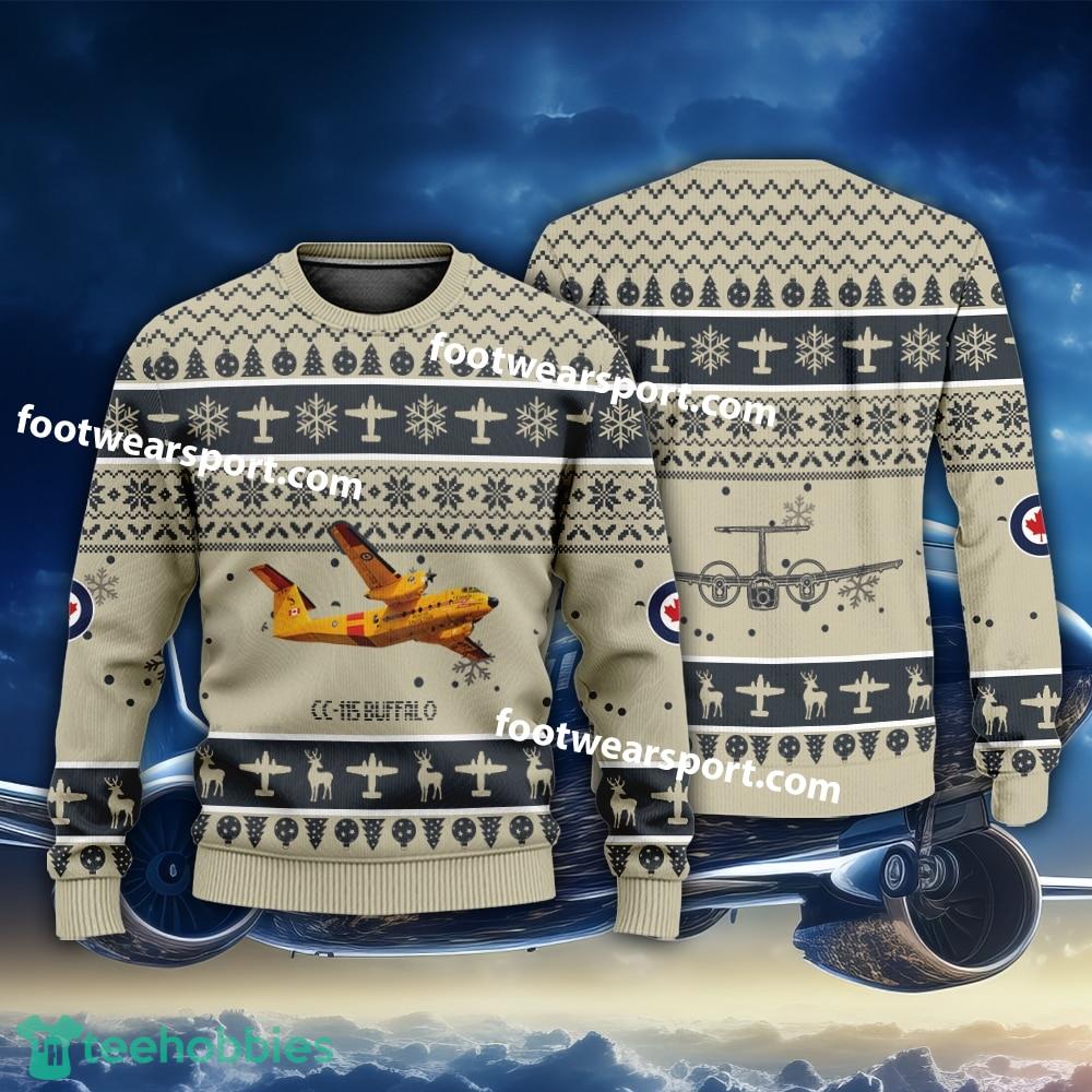 Aircraft Drawing CC-115 Buffalo (DHC-5 Buffalo) CC115 DHC5 Christmas 3D Sweater Gift For Adult