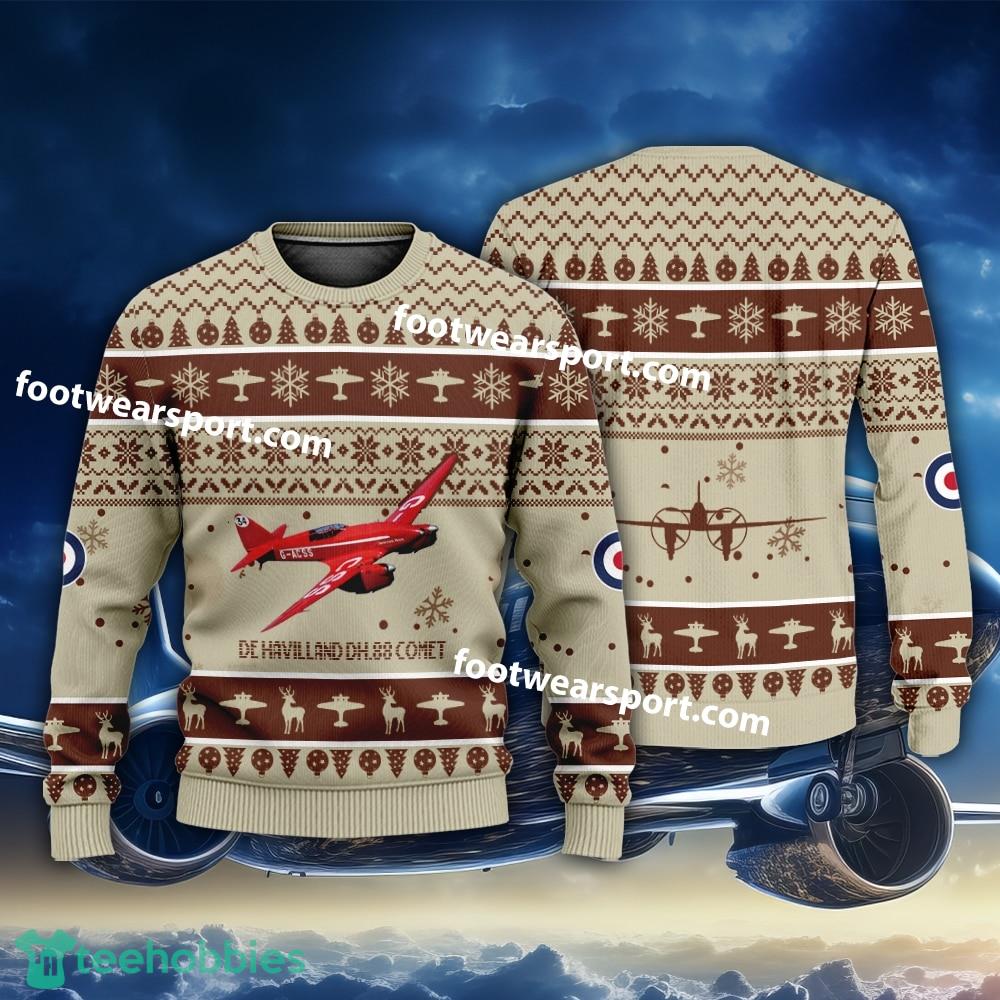Aircraft Drawing De Havilland DH.88 Comet DH88 Christmas Sweater Gift Christmas