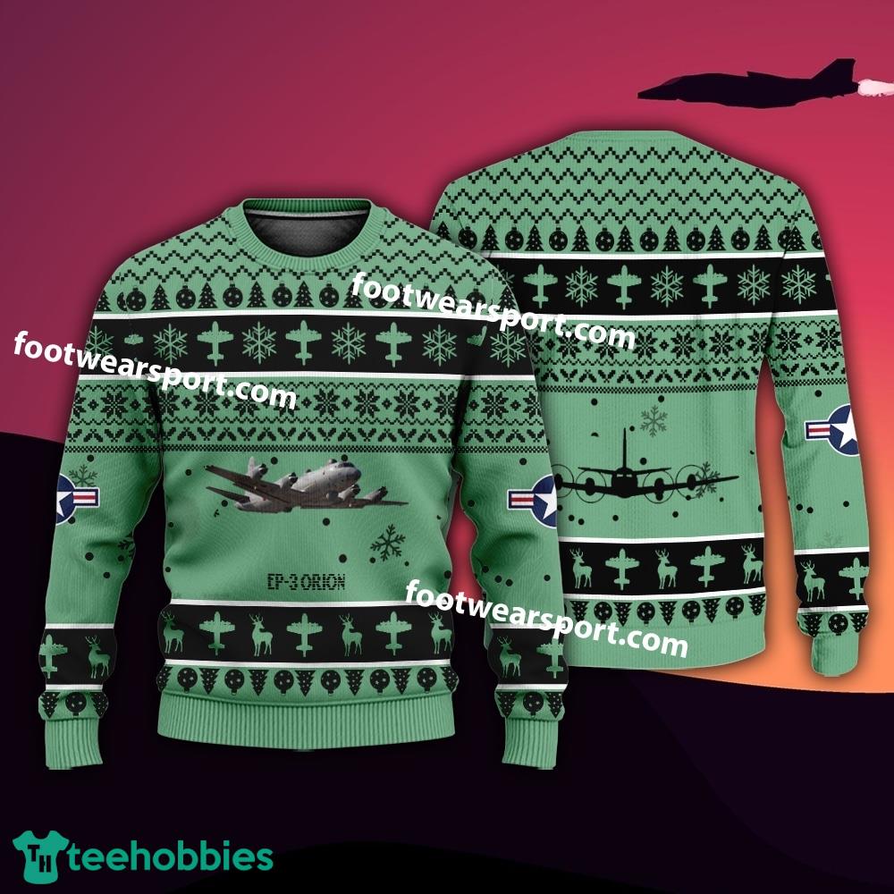 Aircraft Drawing EP-3 Orion EP3 US Navy Xmas Sweater Gift Veteran