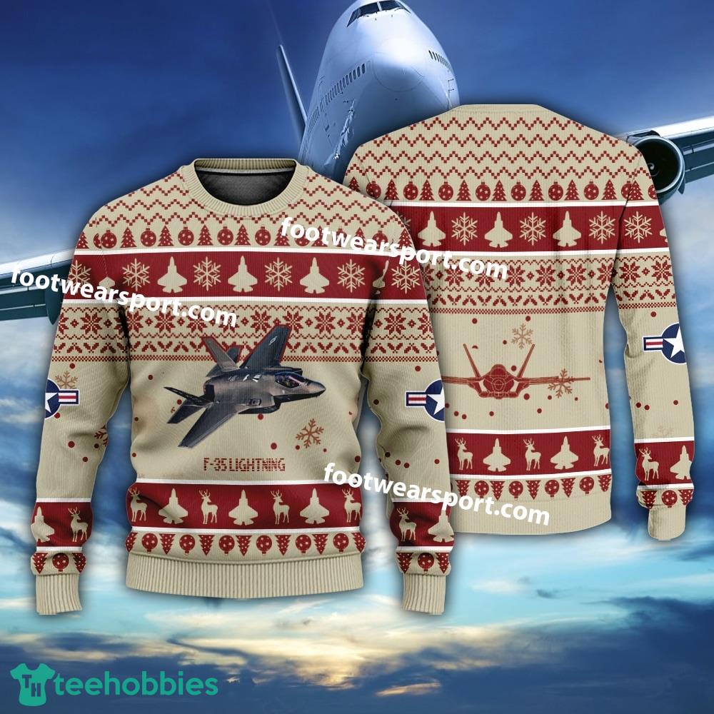 Aircraft F-35 Lightning F35 US Air Force Christmas Sweater Gift Christmas