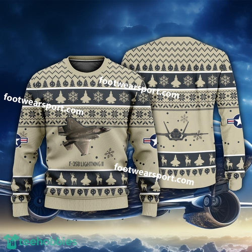 Aircraft F-35B Lightning II F35B US Air Force Xmas Sweater Gift Veteran