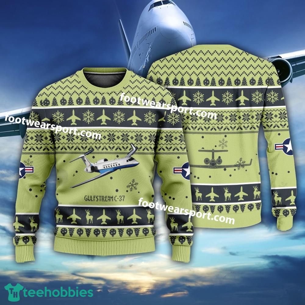 Aircraft Gulfstream C-37 C37 US Air Force Christmas Sweater Gift Christmas