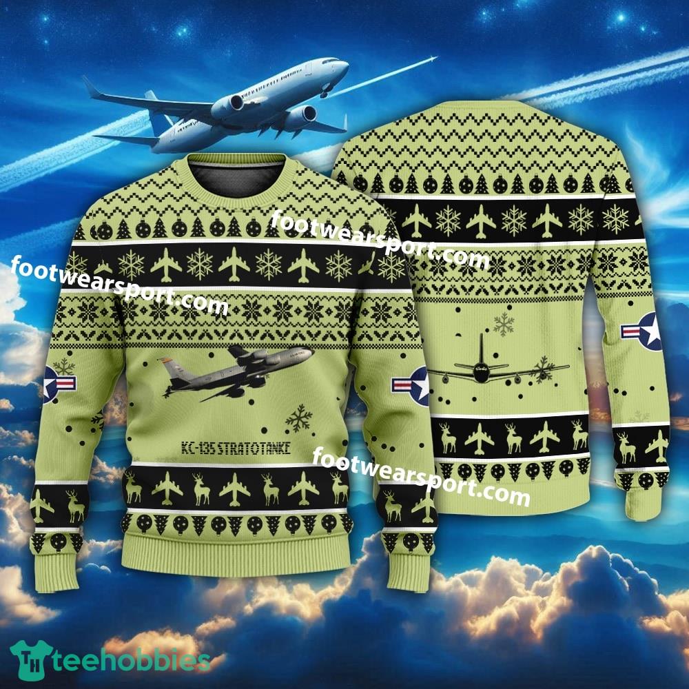 Aircraft KC-135 Stratotanke KC135 US Air Force Christmas 3D Sweater Gift For Adult