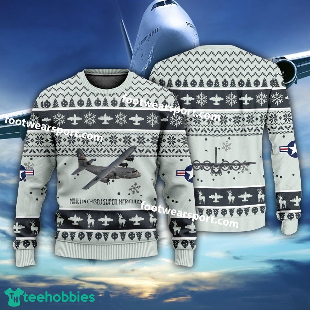 Aircraft Lockheed Martin C-130J Super Hercules C130J US Air Force Xmas Sweater Gift Veteran
