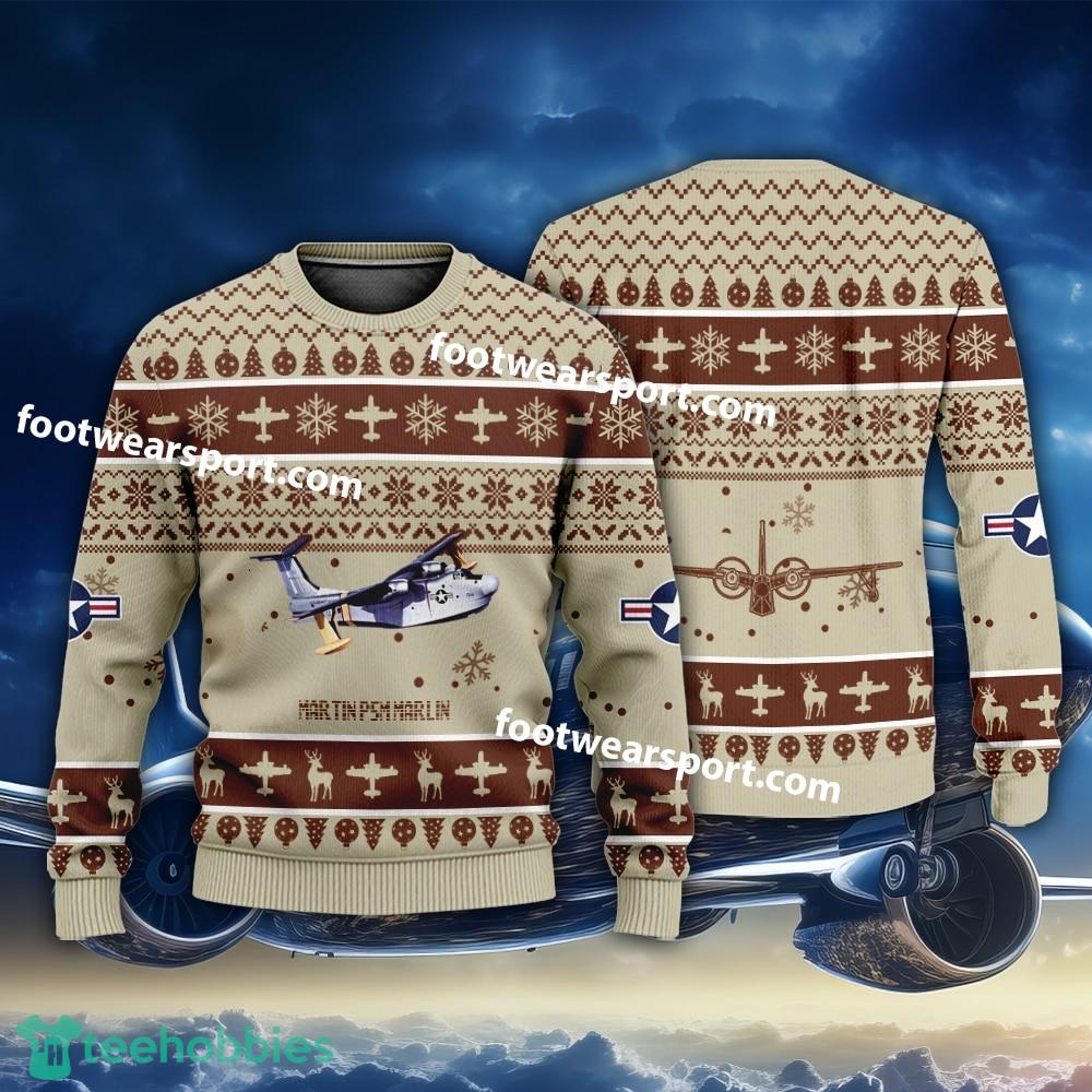 Aircraft Martin P5M Marlin US Navy Christmas Sweater For Men Women