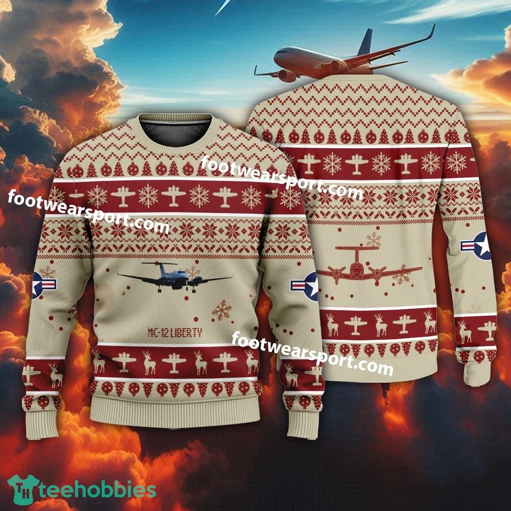 Aircraft MC-12 Liberty MC12 US Air Force Christmas 3D Sweater Gift For Adult
