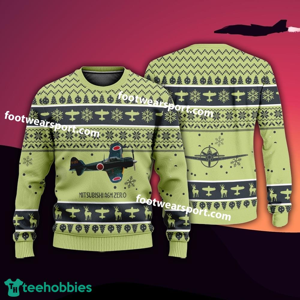 Aircraft Mitsubishi A6M Zero Christmas 3D Sweater Gift For Adult