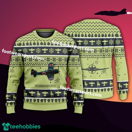 Aircraft Mitsubishi A6M Zero Christmas 3D Sweater Gift For Adult