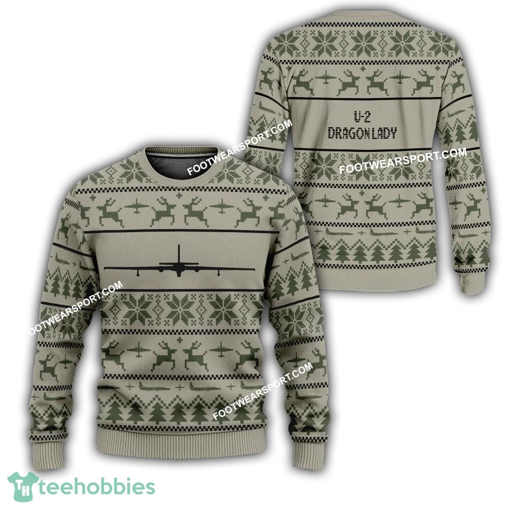 Aircraft Veteran U-2 Dragon Lady U2 Knitted Xmas Sweater Gift For Army