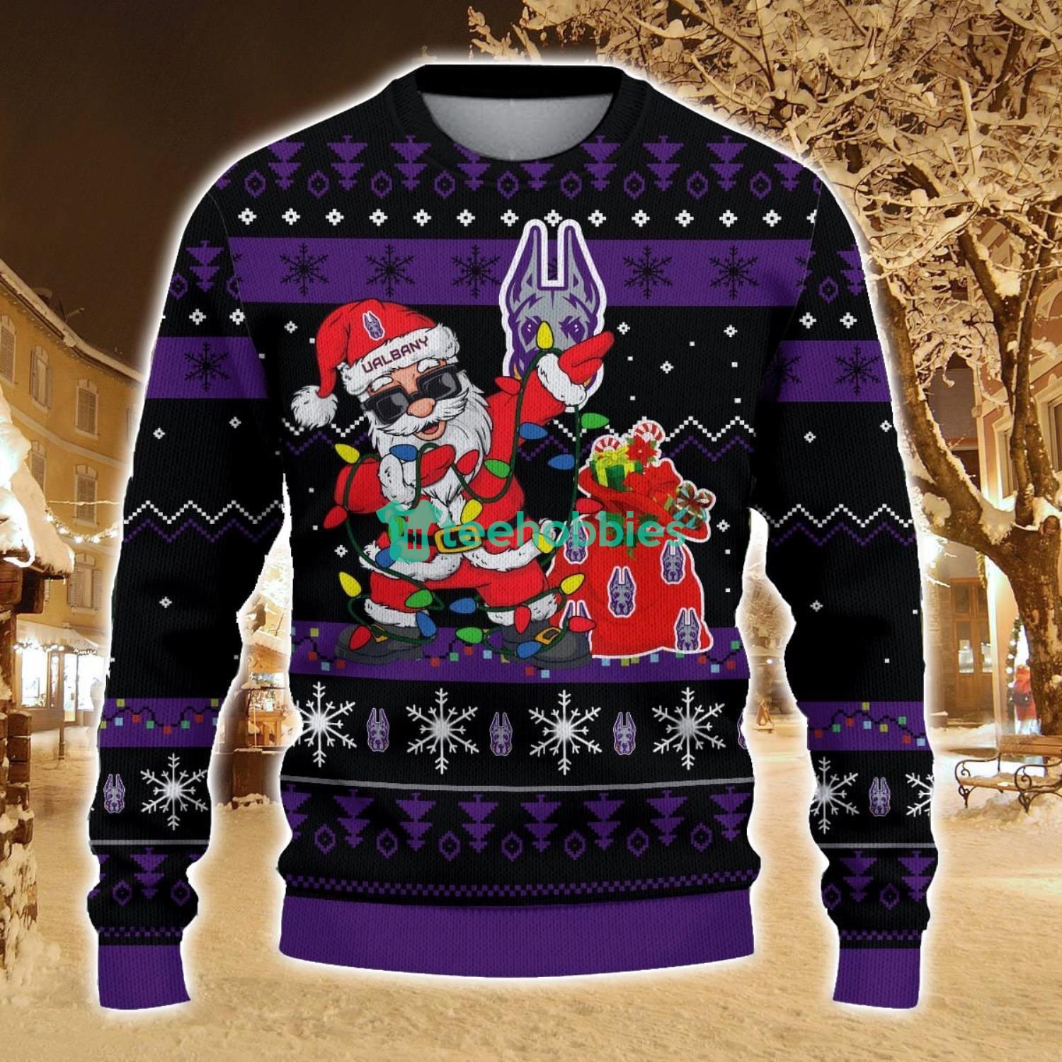Albany Great Danes Santa Claus Ugly Christmas Sweater All Printed Sweater For Fans Gift Ideas