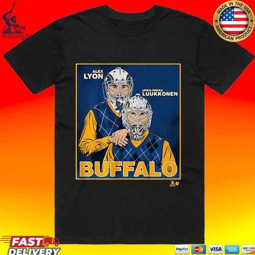 Alex Lyon & Ukko-pekka Luukkonen Buffalo Family Portrait T-shirt