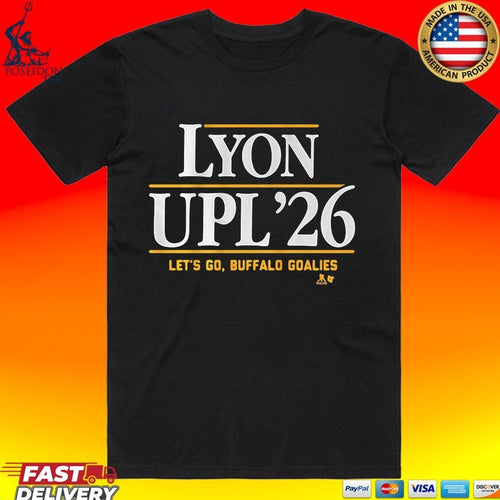 Alex Lyon & Ukko-pekka Luukkonen Lyon-upl ’26 Let’s Go, Buffalo Goalies T-shirt