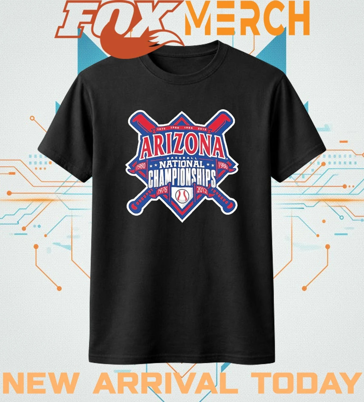 Arizona baseball 1976 night national Champions t-shirt