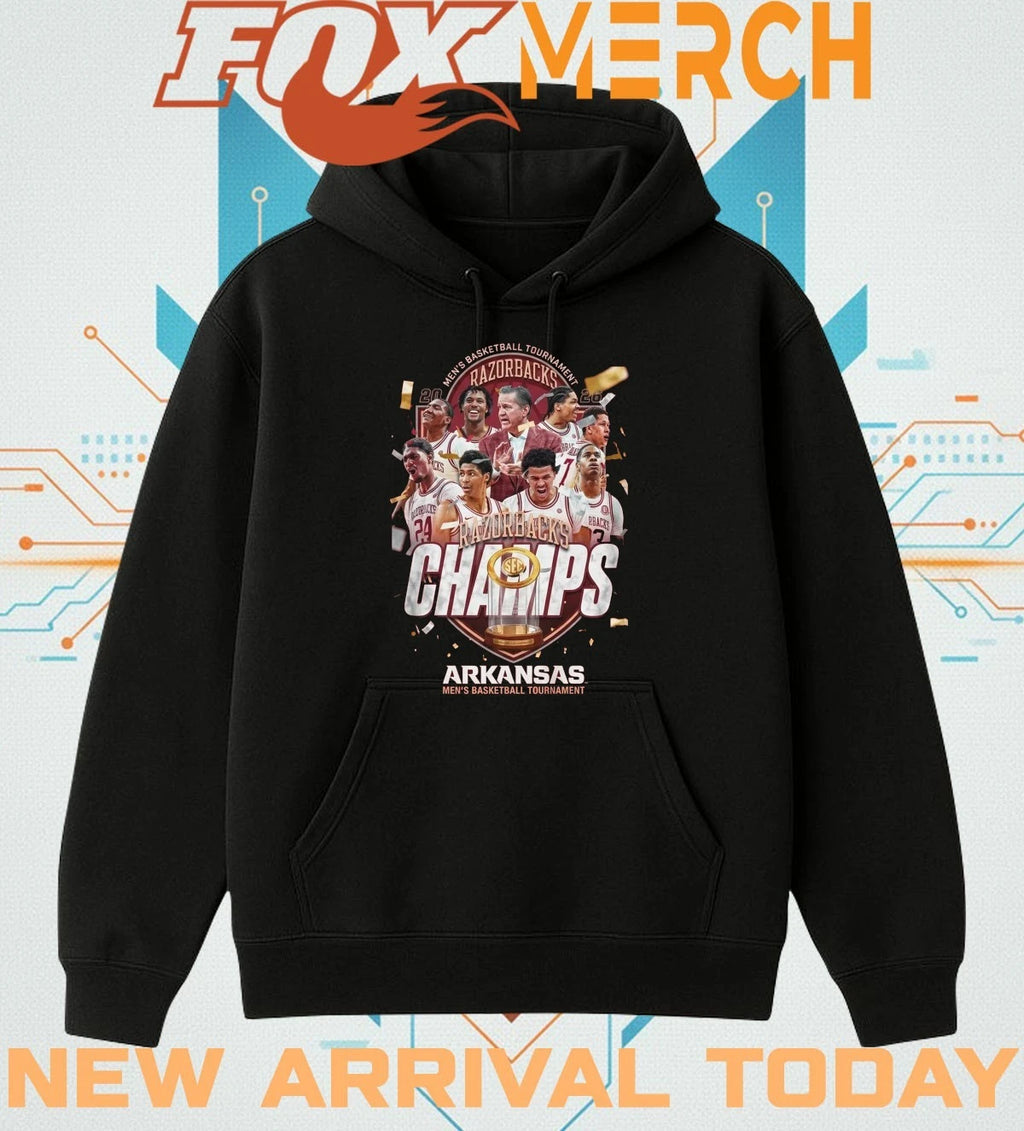 Arizona Razorbacks 2026 Men’s Basketball Tournament Champs shirt
