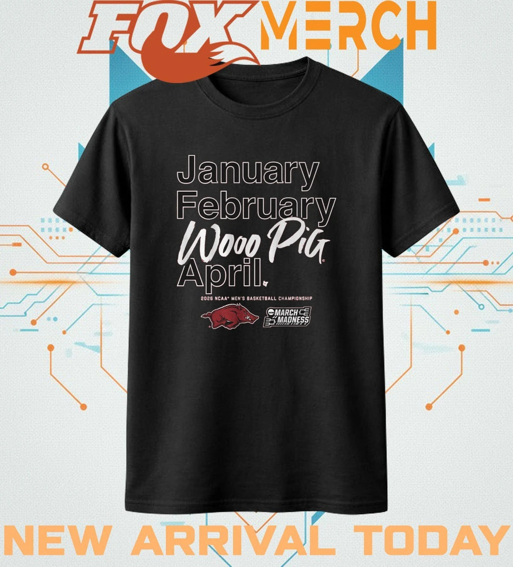 Arkansas Razorbacks MBB 2026 March Madness Month t-shirt