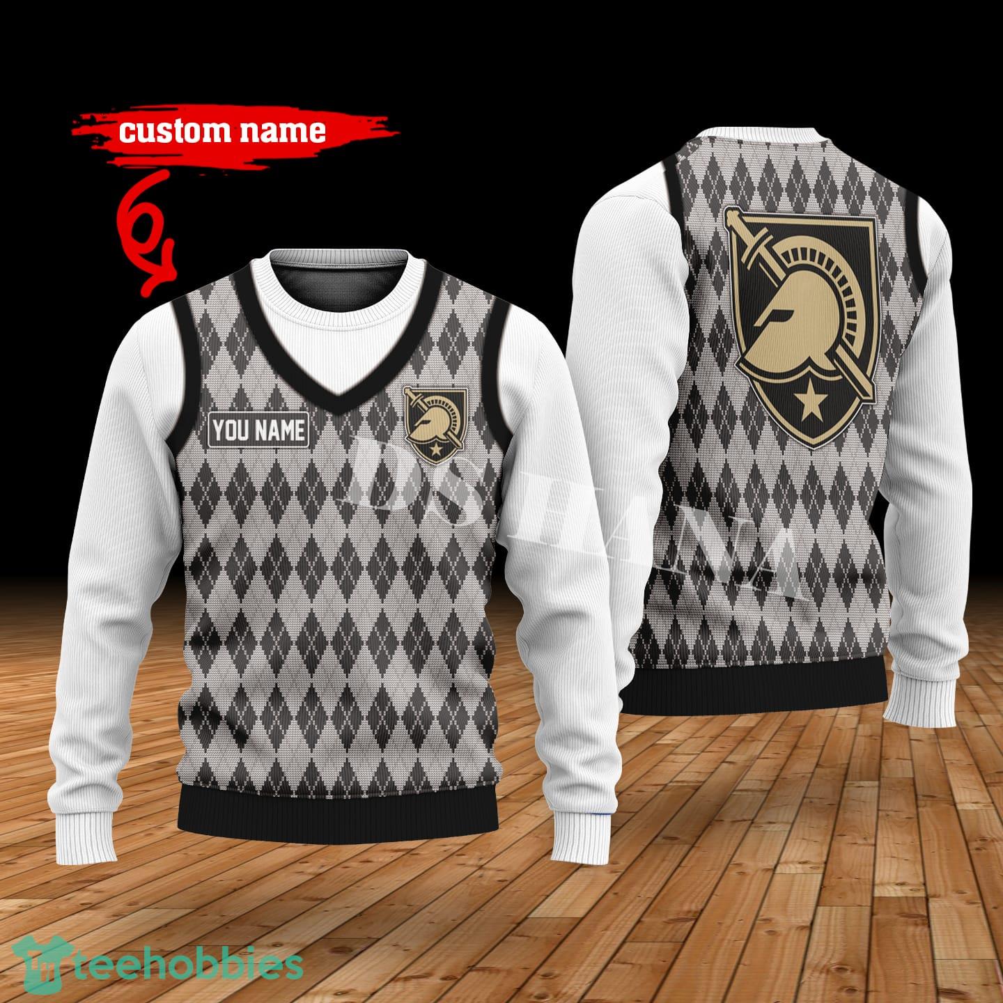 Army Black Knights Custom Name New Style Sweater Ghile Style 3D Print Christmas Sweater