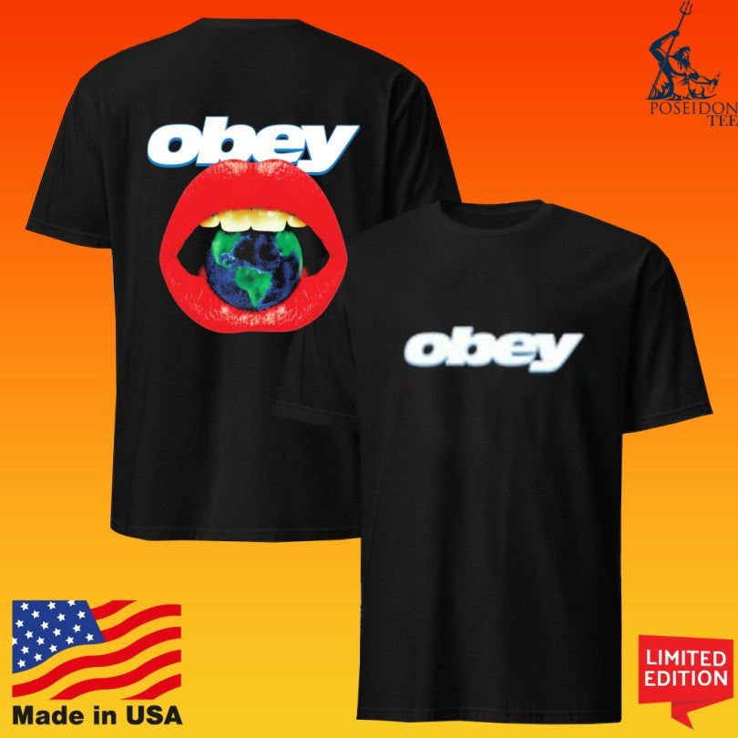 Astrofat Obey Lips Heavyweight T-shirt