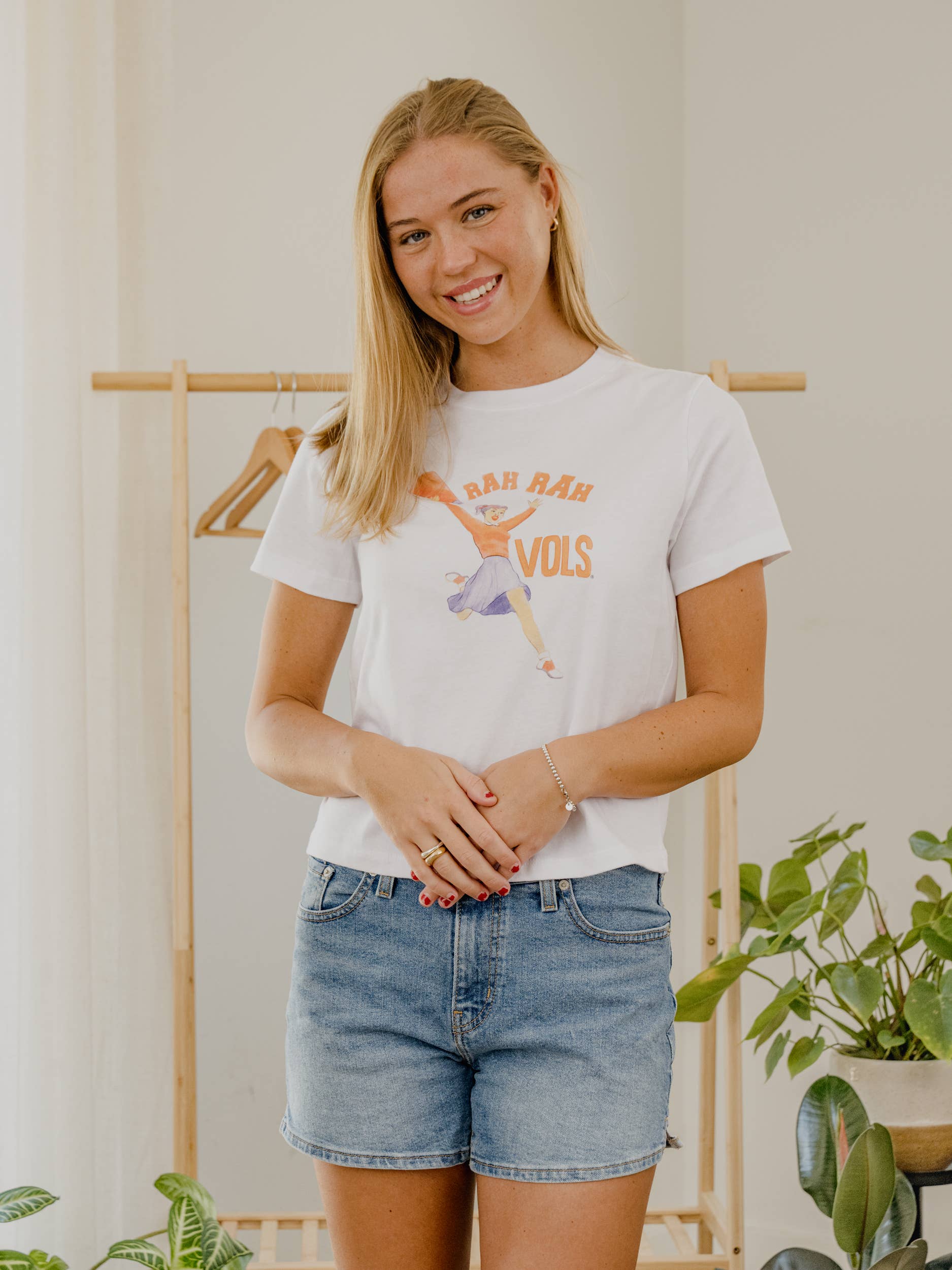 Tennessee Vols Rah Rah White Ellie Perfect Tee Hoodie, Sweatshirt | PodTeesHub.com